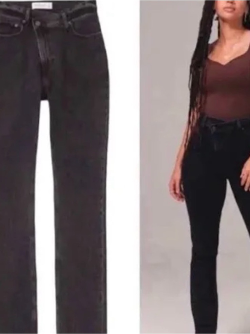Abercrombie & Fitch The 90’s slim straight ultra High-Rise black  Jeans size 4